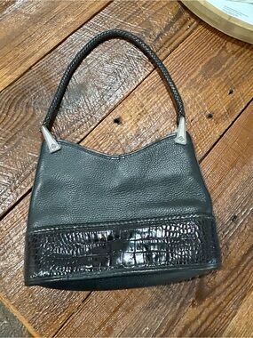 Brighton- Vintage Gina black leather handbag